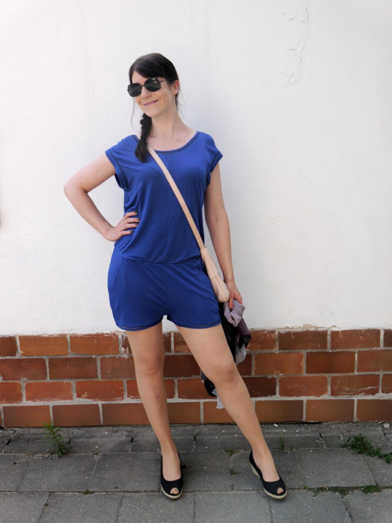 Blue Romper & Lacoste Shades