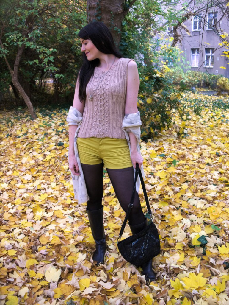 Yellow shirt and Virginia Johnson scarf