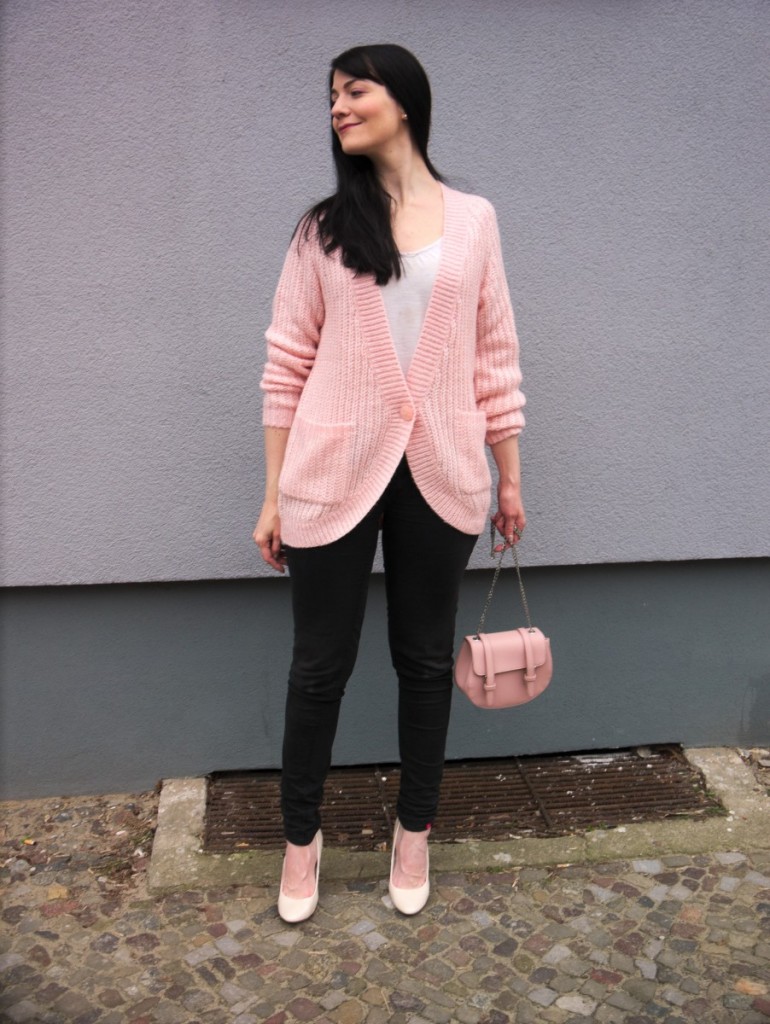 mint&berry cardigan in rose quartz pink