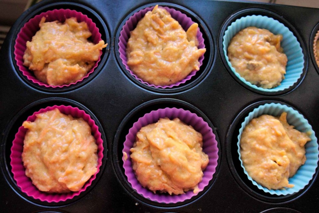 carrot cupcake preparation