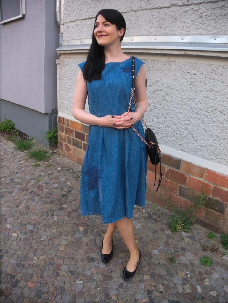 blue denim dress