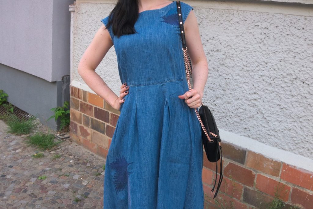 blue denim dress