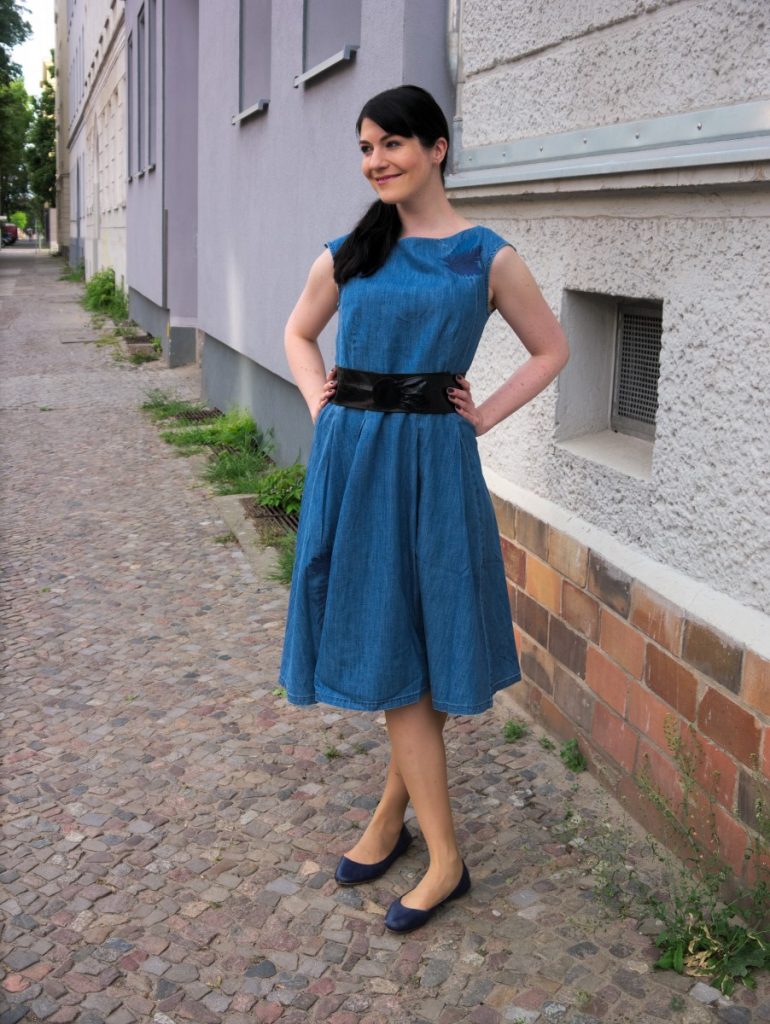 blue denim dress