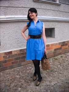 light blue eyelet dress