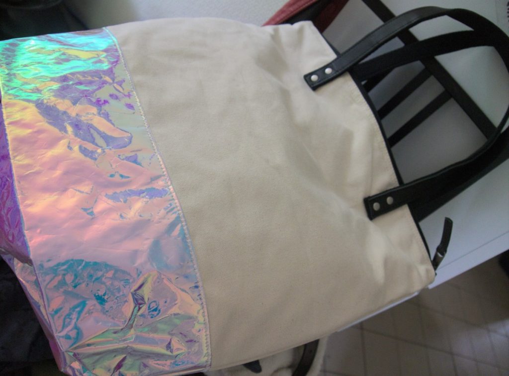 holographic canvas bag