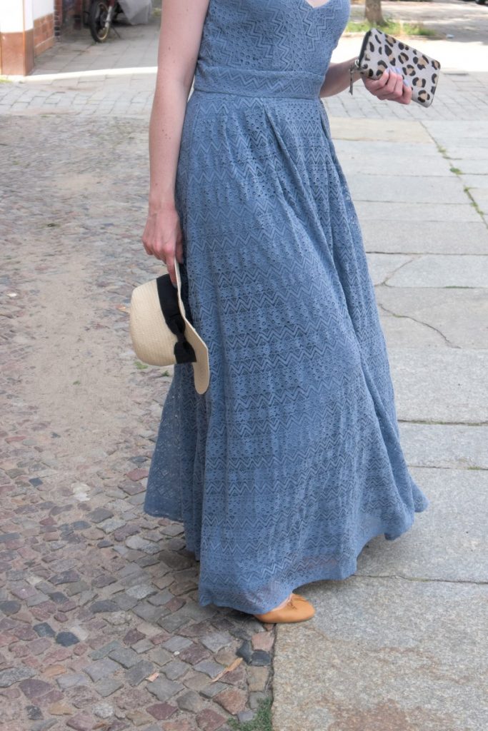 blue vintage lace dress