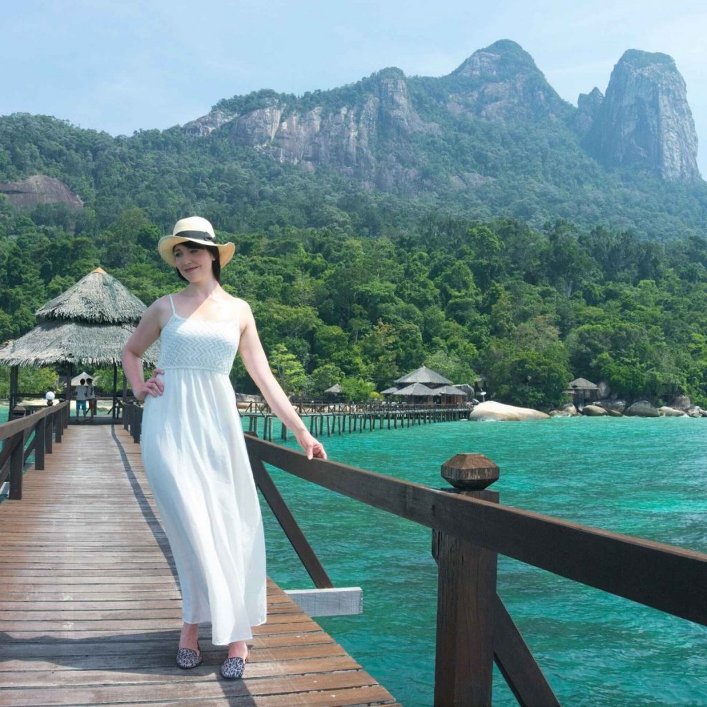 white maxidress on Tioman Island