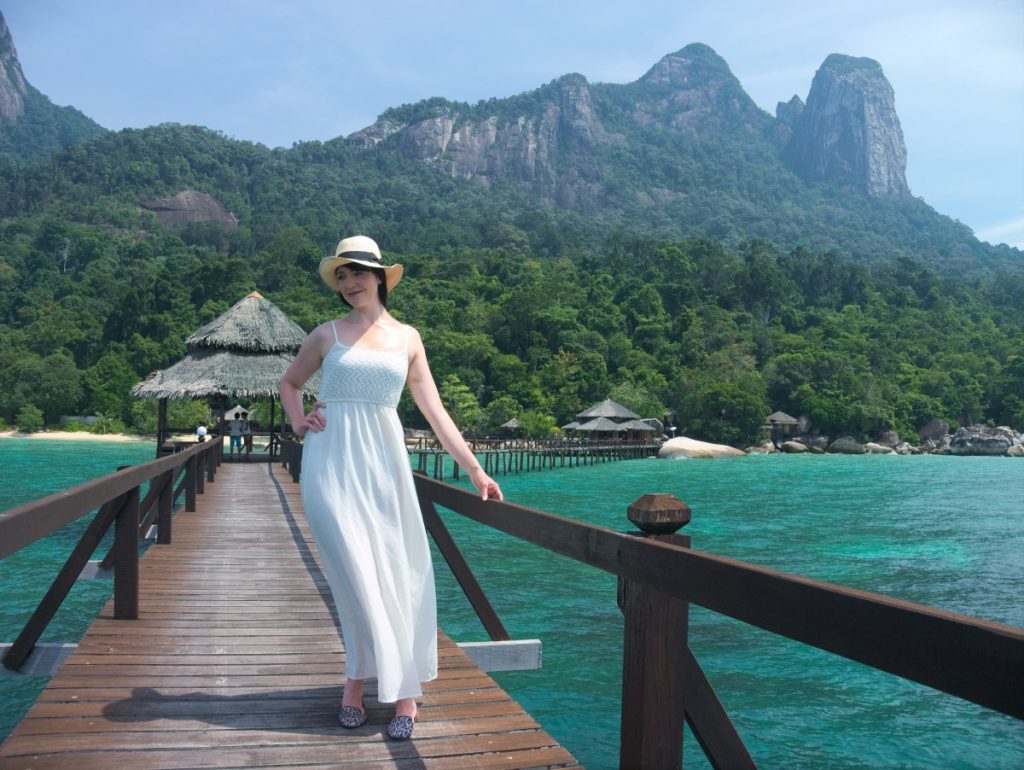 white maxidress on Tioman Island